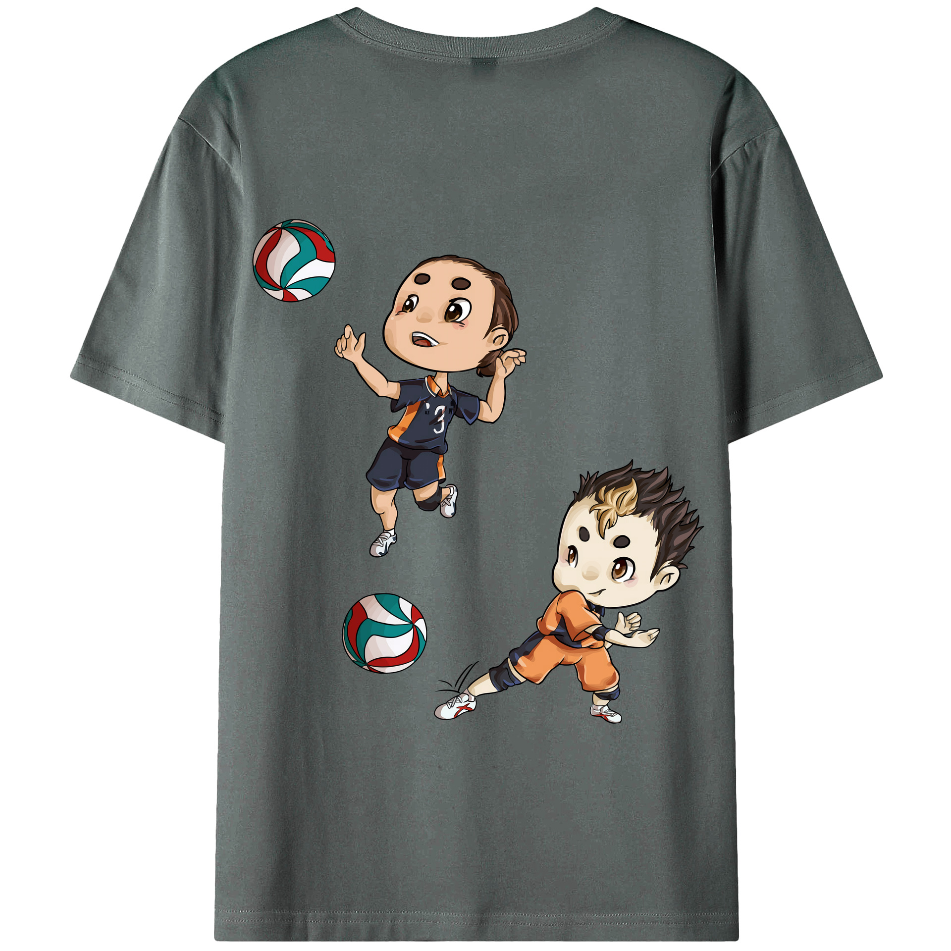 （画像用） ハイキュー!! Haikyu!! 綿100％半袖Tシャツ（背面プリント）